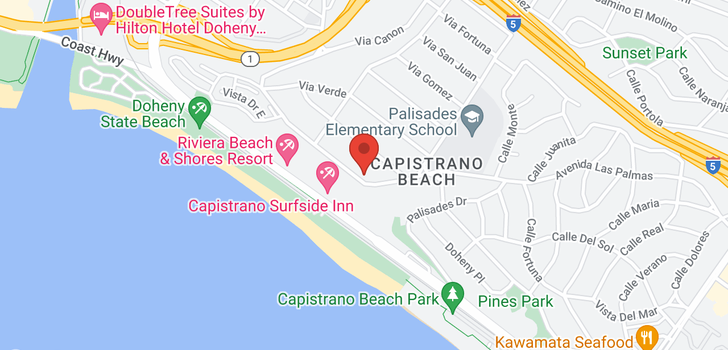 map of 34622 Camino Capistrano Dana Point, CA 92624